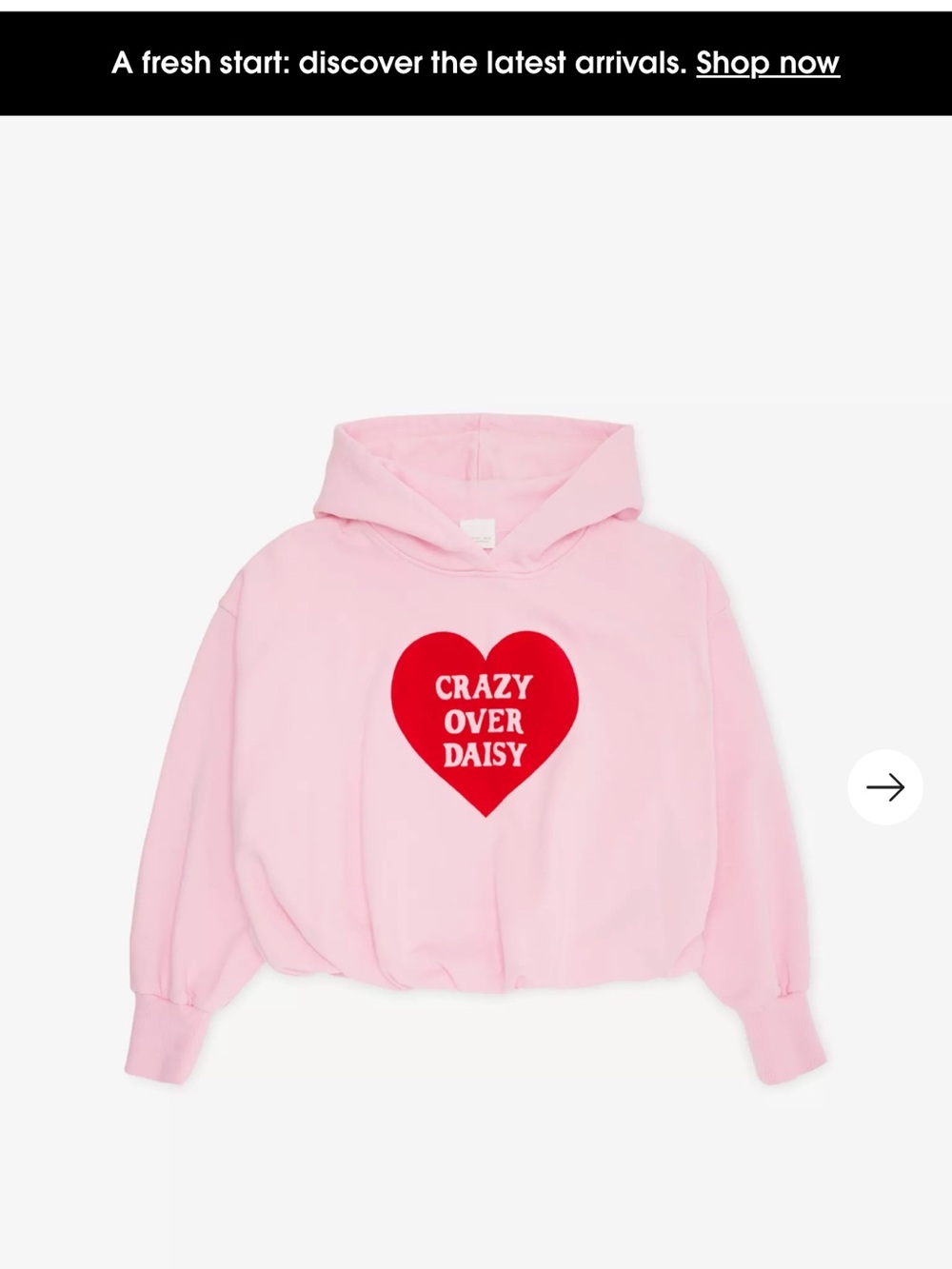 Harry Lambert X ZARA kids Pink Hoodie with Red Heart Graphic - Crazy Over Daisy
